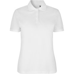 ID 0587 Poloshirt  kologisk  dame Hvid