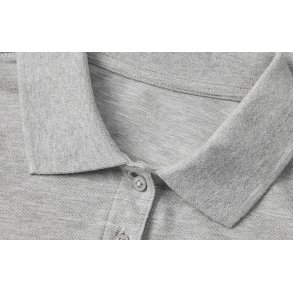 ID 0587 Poloshirt  kologisk  dame Lys gr melange