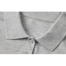ID 0587 Poloshirt  kologisk  dame Lys gr melange