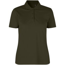 ID 0587 Poloshirt  kologisk  dame Oliven
