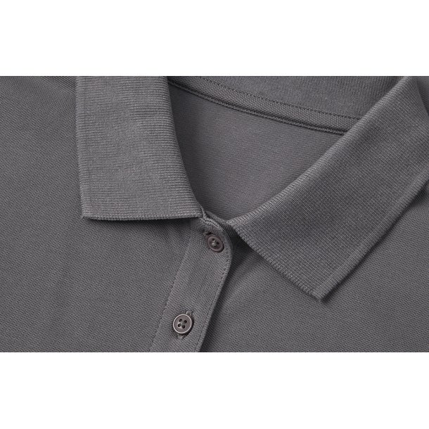 ID 0587 Poloshirt økologisk dame Silver grey