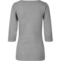 ID 0597 Stretch T-shirt  3/4 rmet  dame Gr melange
