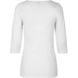 ID 0597 Stretch T-shirt  3/4 rmet  dame Hvid