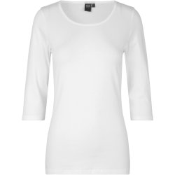 ID 0597 Stretch T-shirt  3/4 rmet  dame Hvid