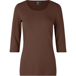 ID 0597 Stretch T-shirt  3/4 rmet  dame Mocca