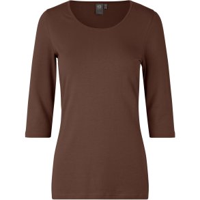 ID 0597 Stretch T-shirt  3/4 rmet  dame Mocca