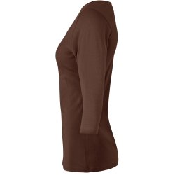 ID 0597 Stretch T-shirt  3/4 rmet  dame Mocca