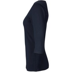 ID 0597 Stretch T-shirt  3/4 rmet  dame Navy