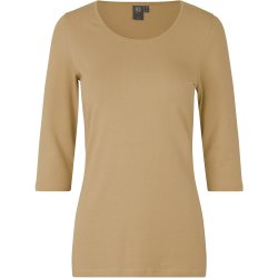 ID 0597 Stretch T-shirt  3/4 rmet  dame Sand