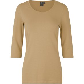 ID 0597 Stretch T-shirt  3/4 rmet  dame Sand