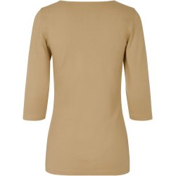 ID 0597 Stretch T-shirt  3/4 rmet  dame Sand