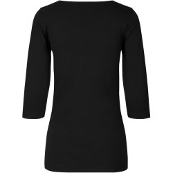 ID 0597 Stretch T-shirt  3/4 rmet  dame Sort