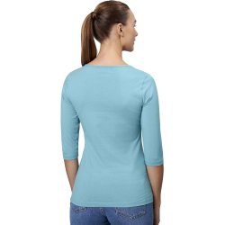 ID 0597 Stretch T-shirt  3/4 rmet  dame Stvet Aqua