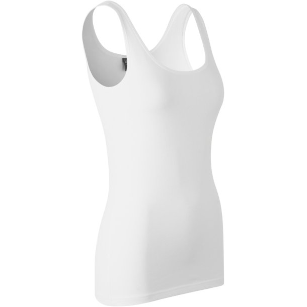 ID 0599 Tanktop  stretch  dame Hvid