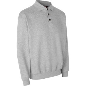 ID 0601 Polosweatshirt  klassisk Gr melange
