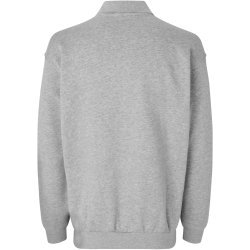 ID 0601 Polosweatshirt  klassisk Grå melange