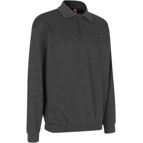 ID 0601 Polosweatshirt  klassisk Grafit melange