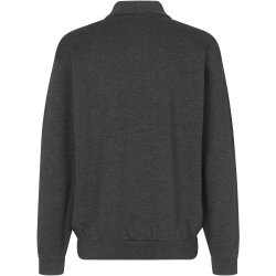 ID 0601 Polosweatshirt  klassisk Grafit melange