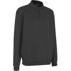 ID 0601 Polosweatshirt  klassisk Koks grå