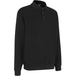 ID 0601 Polosweatshirt  klassisk Sort