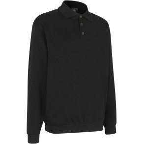 ID 0601 Polosweatshirt  klassisk Sort