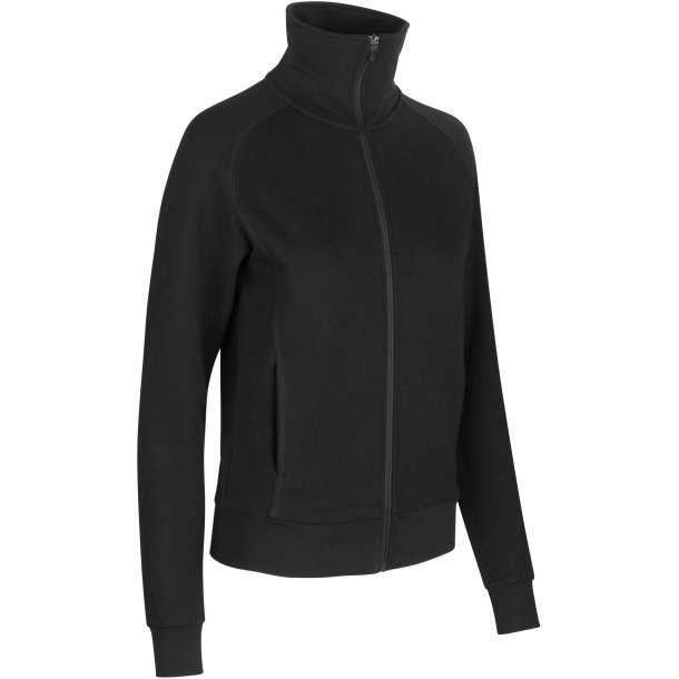 ID 0624 Sweat cardigan  dame Sort