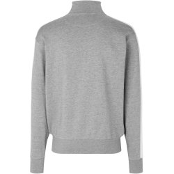 ID 0626 Sweat cardigan  kontrast Grå melange