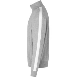 ID 0626 Sweat cardigan  kontrast Grå melange
