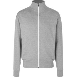 ID 0626 Sweat cardigan  kontrast Grå melange