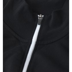 ID 0626 Sweat cardigan  kontrast Sort