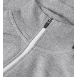 ID 0627 Sweat cardigan  kontrast  dame Grå melange