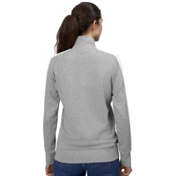 ID 0627 Sweat cardigan  kontrast  dame Grå melange