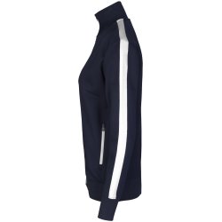 ID 0627 Sweat cardigan  kontrast  dame Navy