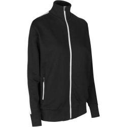 ID 0627 Sweat cardigan  kontrast  dame Sort