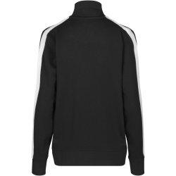 ID 0627 Sweat cardigan  kontrast  dame Sort