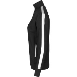 ID 0627 Sweat cardigan  kontrast  dame Sort