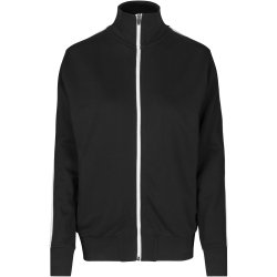 ID 0627 Sweat cardigan  kontrast  dame Sort