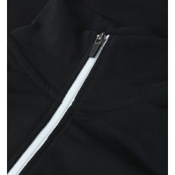 ID 0627 Sweat cardigan  kontrast  dame Sort