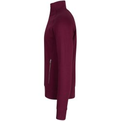 ID 0628 Sweat cardigan  zip Bordeaux