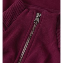 ID 0628 Sweat cardigan  zip Bordeaux