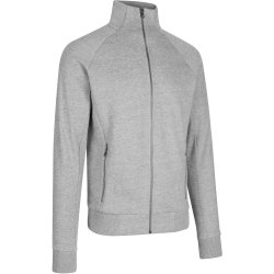 ID 0628 Sweat cardigan  zip Gr melange