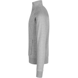 ID 0628 Sweat cardigan  zip Gr melange