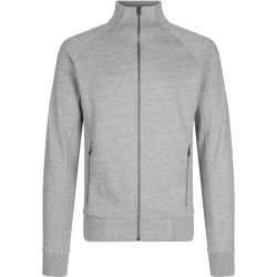 ID 0628 Sweat cardigan  zip Gr melange