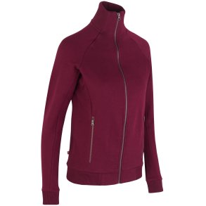 ID 0629 Sweat cardigan  zip  dame Bordeaux