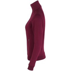ID 0629 Sweat cardigan  zip  dame Bordeaux