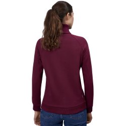 ID 0629 Sweat cardigan  zip  dame Bordeaux