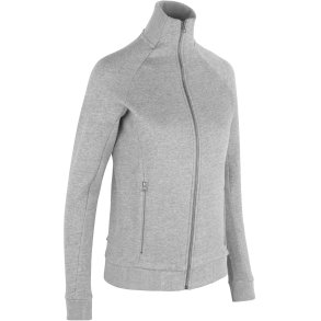 ID 0629 Sweat cardigan  zip  dame Gr melange