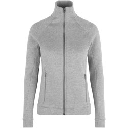 ID 0629 Sweat cardigan  zip  dame Grå melange