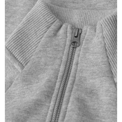 ID 0629 Sweat cardigan  zip  dame Grå melange