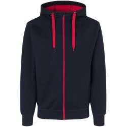 ID 0630 Sweat cardigan  bonded Navy